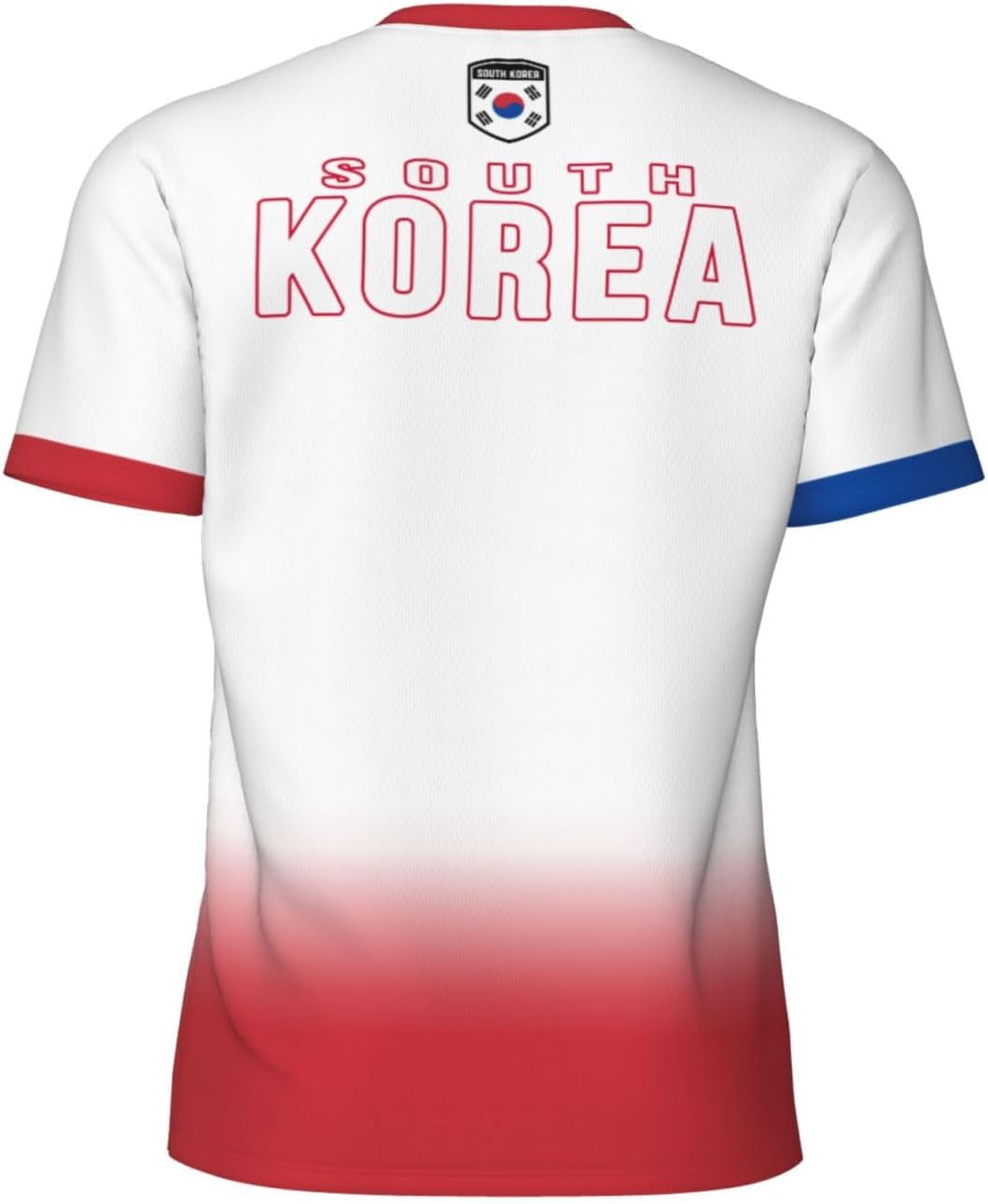 T-Shirt en Jersey avec Drapeau de la Corée du Sud, dégradé de Couleurs, imprimé 3D, idéal pour la Course à Pied, Le Cyclisme, Le Football et Le Fitness. - Image 4