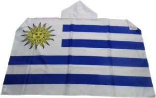 AZ FLAG Drapeau Uruguay 150x90 cm - Cape Drapeau Uruguayen 100% Polyester Avec Manches Intégrées - Body Flag 80g