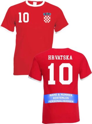 51zhOuCyXcL._AC_SL1500_.jpg T-Shirt Homme Maillot de Football Croatie avec Nom et Numéro Personnalisés