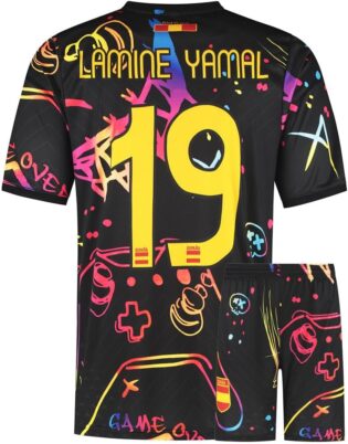 Maillot Lamine Yamal - Maillot de Foot d'Espagne - Tenue de Football - Enfants et Adultes - Ensemble Foot