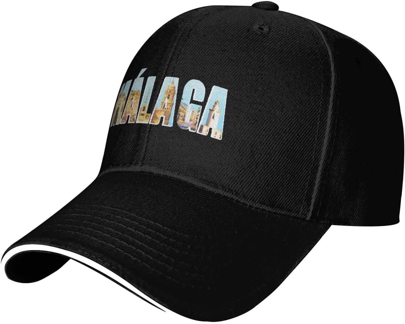Malaga Spain 3 Camping Baseball Caps Mens Custom Snapback Cap Womens Summer Sunscreen Hat - Image 2