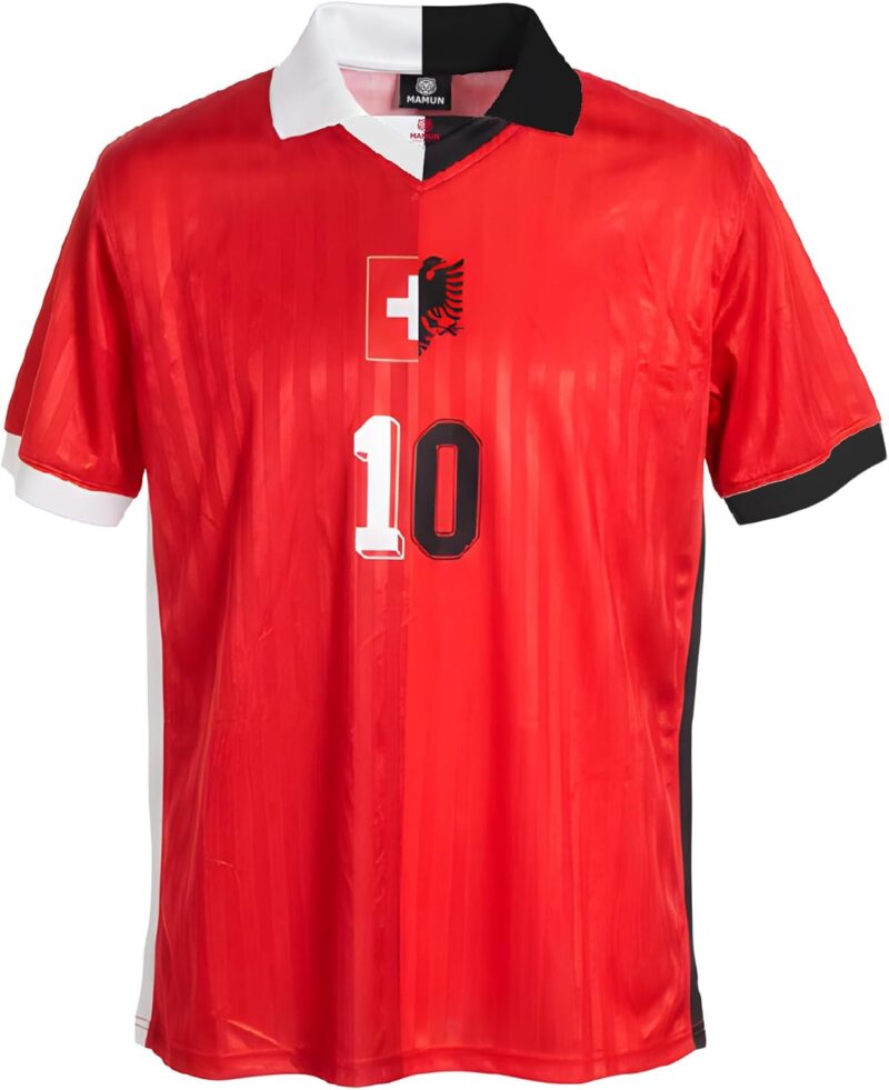 MAMUN Maillot de football rétro Mix Suisse/Albanie