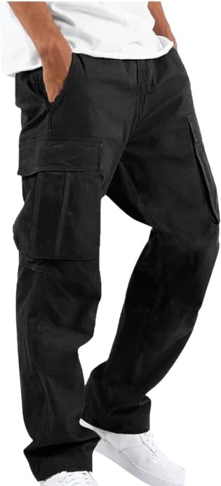 615ZZpv3kHL._AC_SL1500_.jpg Pantalon Cargo Homme De Travail avec Plusieurs Poches avec Ceinture élastique