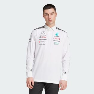 616-RIJYaBL._AC_SL1500_.jpg adidas Homme Mercedes - AMG Petronas Formula One Team Team Polo Long Sleeve Men