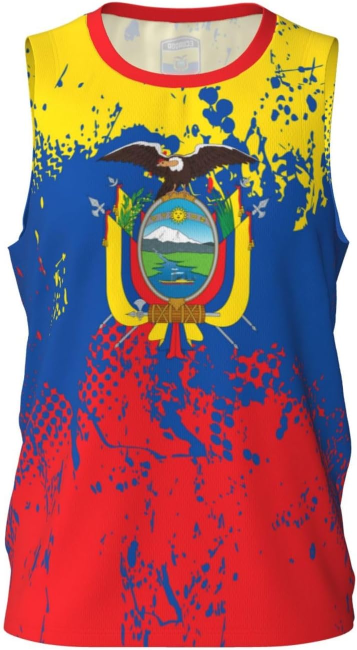 Maillot de basket-ball avec motif drapeau de l'Équateur - Maillot de basketball - Impression 3D complète - Image 4