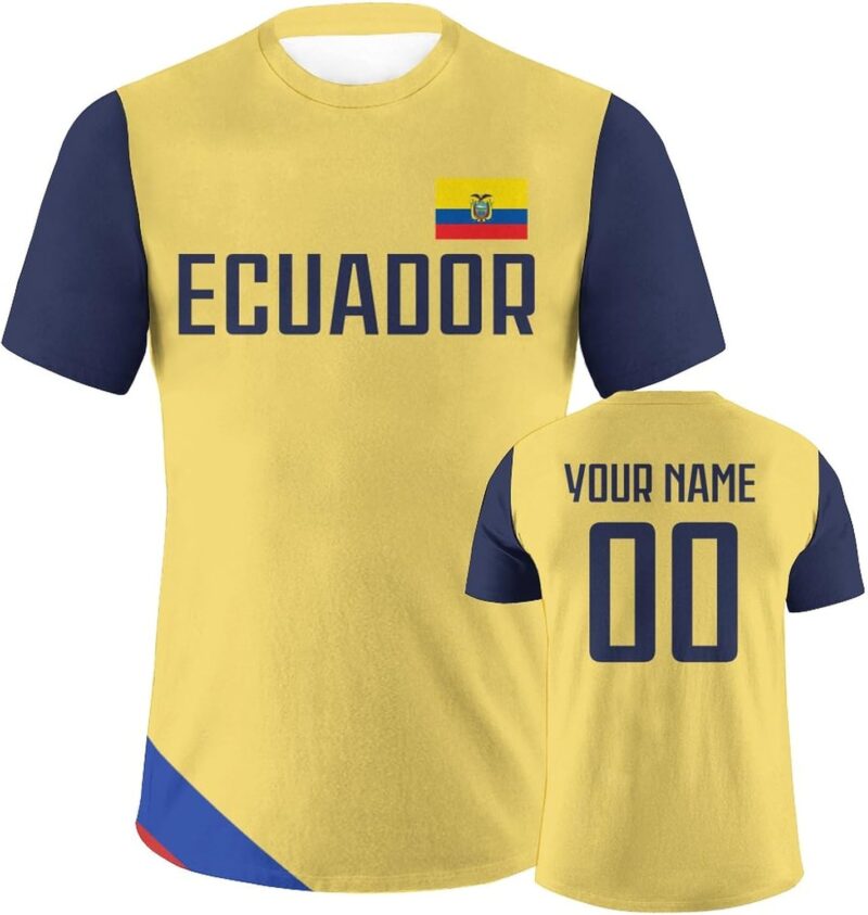 T-shirt de football personnalisé pour homme, femme et adolescent, maillot de football personnalisé avec nom et numéro, cadeau pour les fans