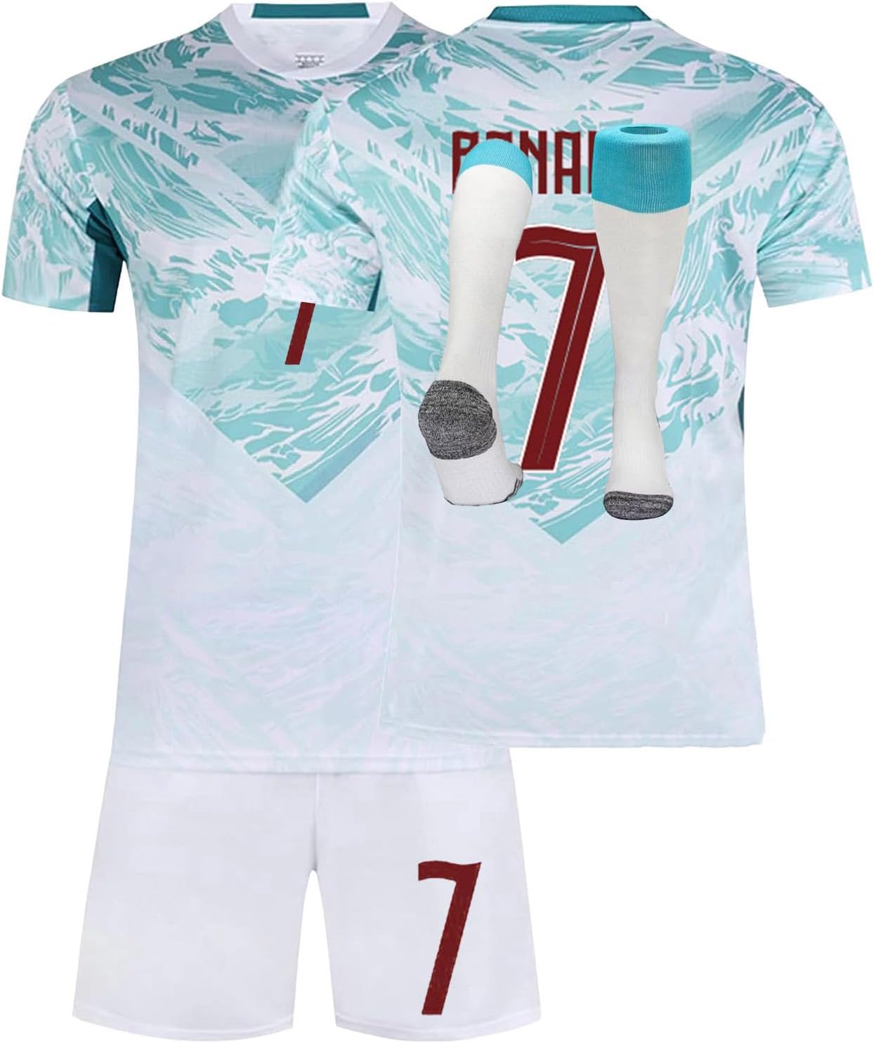 Générique Maillot De Foot Enfant Adulte 2026,Home Away Ensemble Hommes et Femmes avec Nom NuméRo VêTements De Football Tee Shirt Short avec Chaussette Gifts