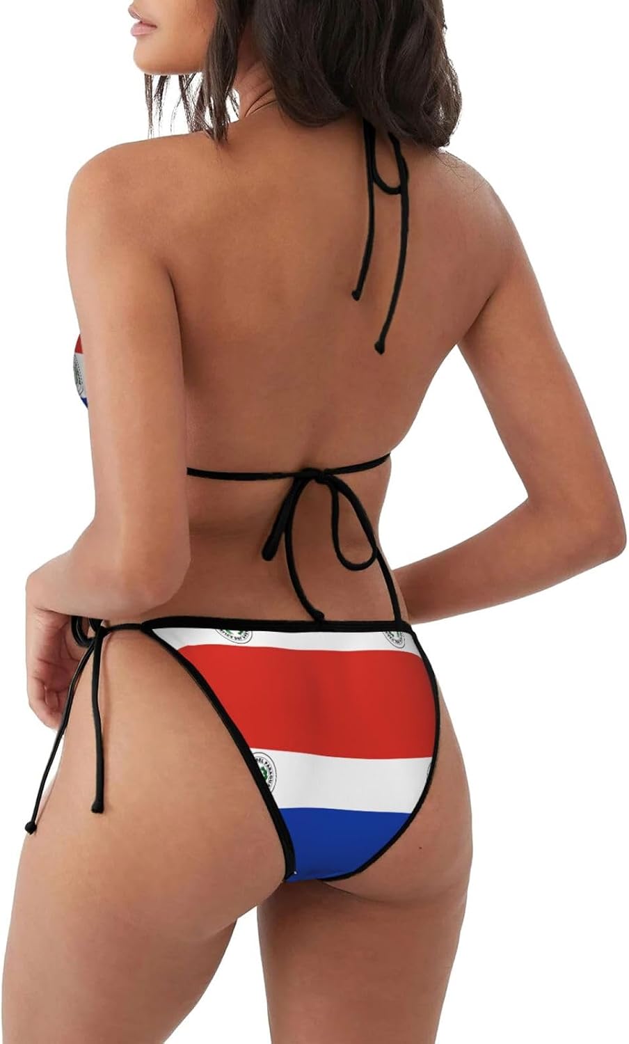 Maillot de bain deux pièces pour femme Drapeau du Paraguay Sexy Triangle Top Maillots de bain String Cheeky Bikini Ensembles - Image 3