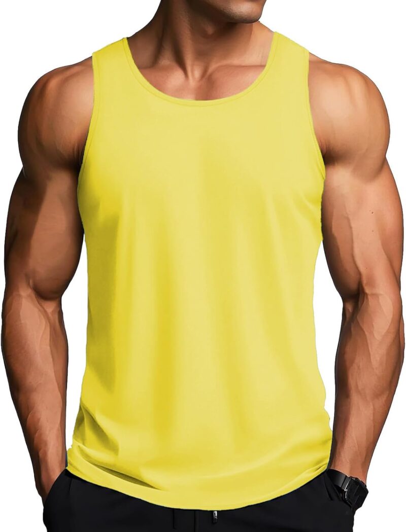MAGCOMSEN Débardeur Homme Sport Tee Shirt sans Manche Séchage Rapide Respirant Marcel Homme Muscle Gym Gilets