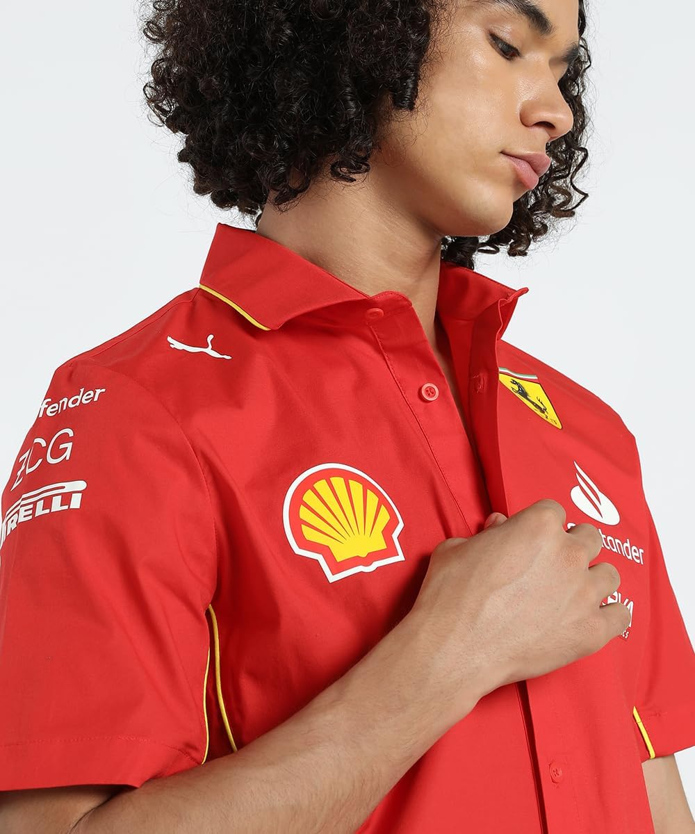 PUMA Maillot d'équipe Scuderia Ferrari 2024 pour Hommes - Rouge Brûlé - Image 3