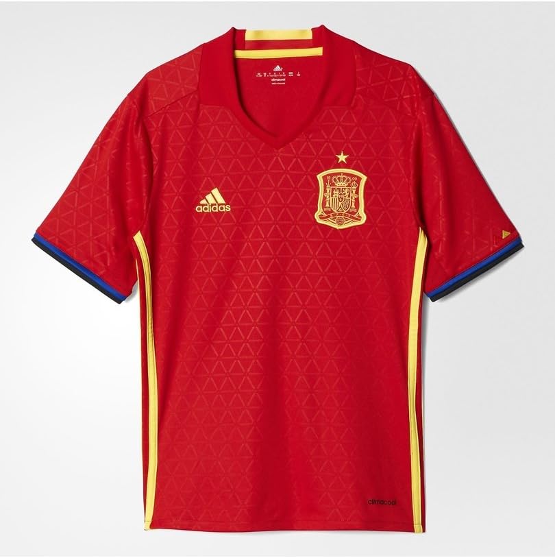 adidas Espagne Domicile Replica UEFA Euro 2016 Maillot manches courtes Garçon