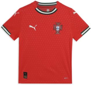 Puma Jr 779193 Veste de football pour enfant Séchage rapide Maillot FPF domicile Réplique