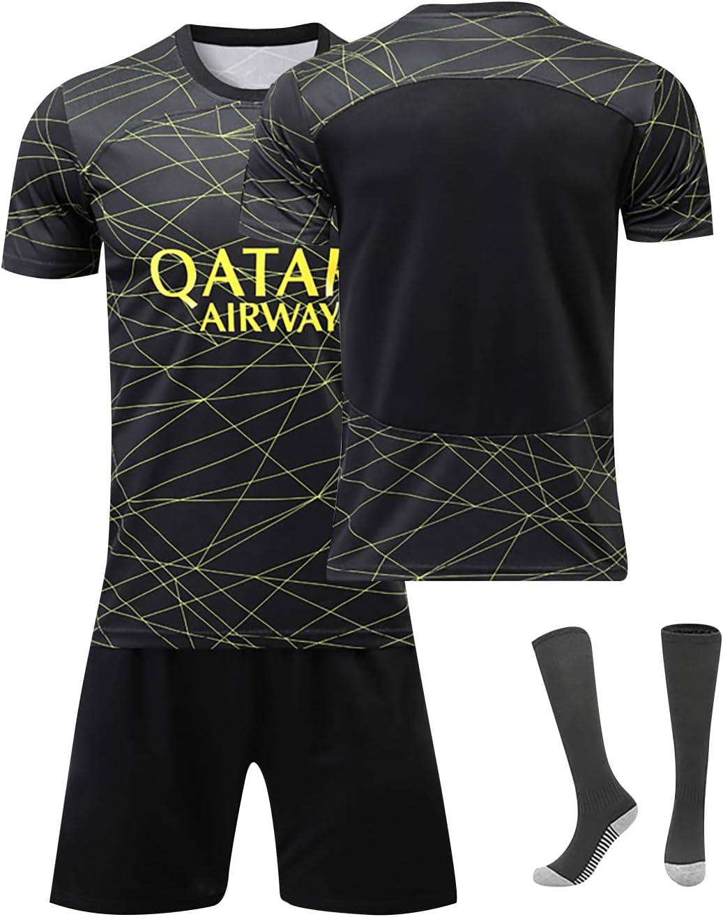 Maillot de Foot Paris Personnalisé avec Nom Nombre, Ensemble de Foot Entraînement T-Shirt Short et Chaussettes pour Garçon Et Homme - Image 3