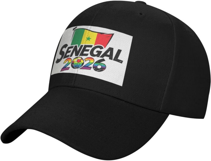 Casquette de football graphique du Sénégal - Casquette de football 2026 - Casquette de baseball pour fans de football