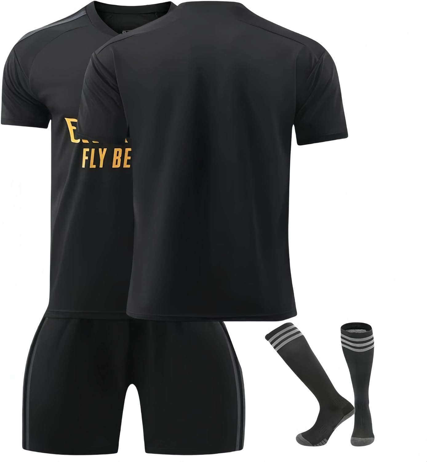 Maillot de Foot Enfant Personnalisé 2024/2025 Ensemble de Maillots Domicile/Extérieur avec DIY Votre Nom Numéro,Tenues de Sport GarçOns avec Short et Chaussettes,Cadeaux de Foot Enfant et Homme - Image 2