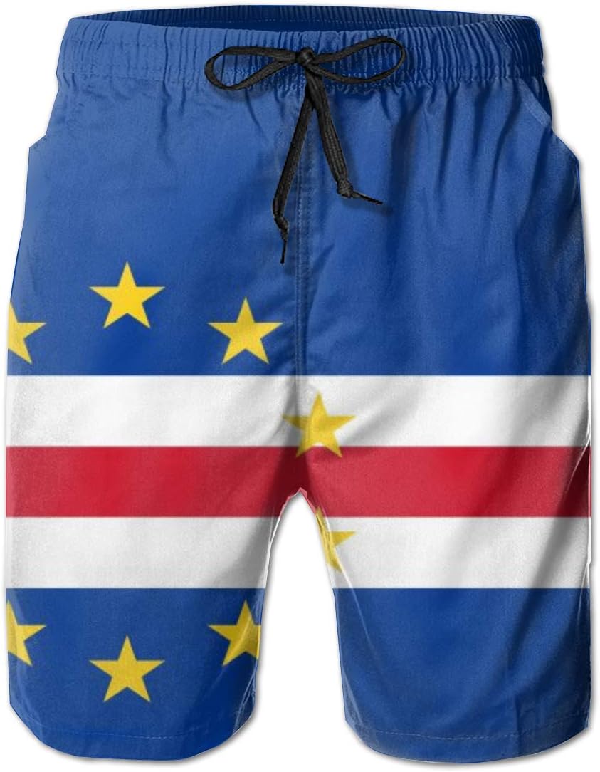 Drapeau du Cap-Vert Short de Bain pour Homme Short de Plage avec Poches