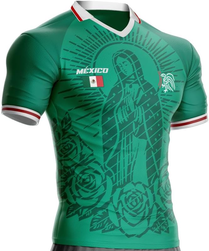 Maillot Mexique Retro MX-241 Football, Cadeau, Drapeau