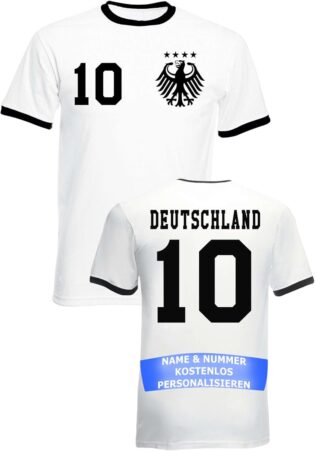 61LPhd21L._AC_SL1500_.jpg T-Shirt Homme Maillot de Football Allemagne avec Nom et Numéro Personnalisés