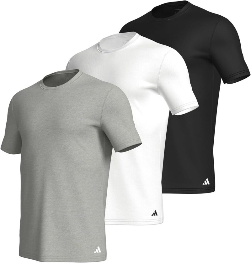 Adidas Multipack Crew Neck T-Shirt (3pk) Couche de Base suprieure Homme