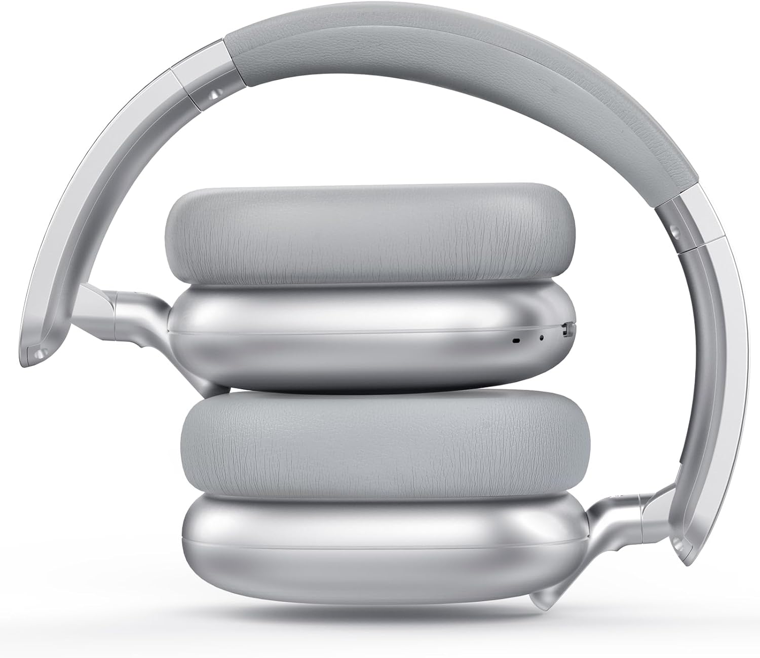 Casque Audio C6 à réduction Active du Bruit, Casque Bluetooth Supra-auriculaire sans Fil, Design Pliable léger, Oreillettes Confortables avec Basses Profondes, avec Micro Argent - Image 3