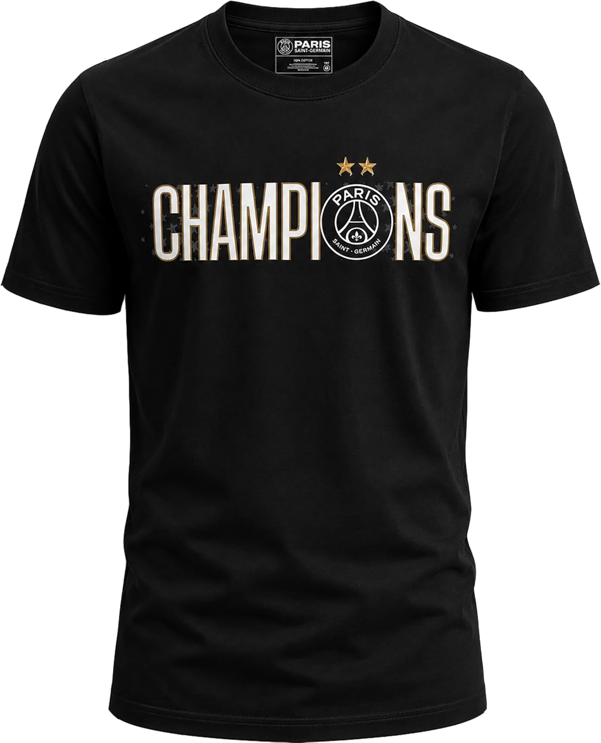 PSG T-Shirt Champions - 2 étoiles - Collection Officielle Paris Saint Germain