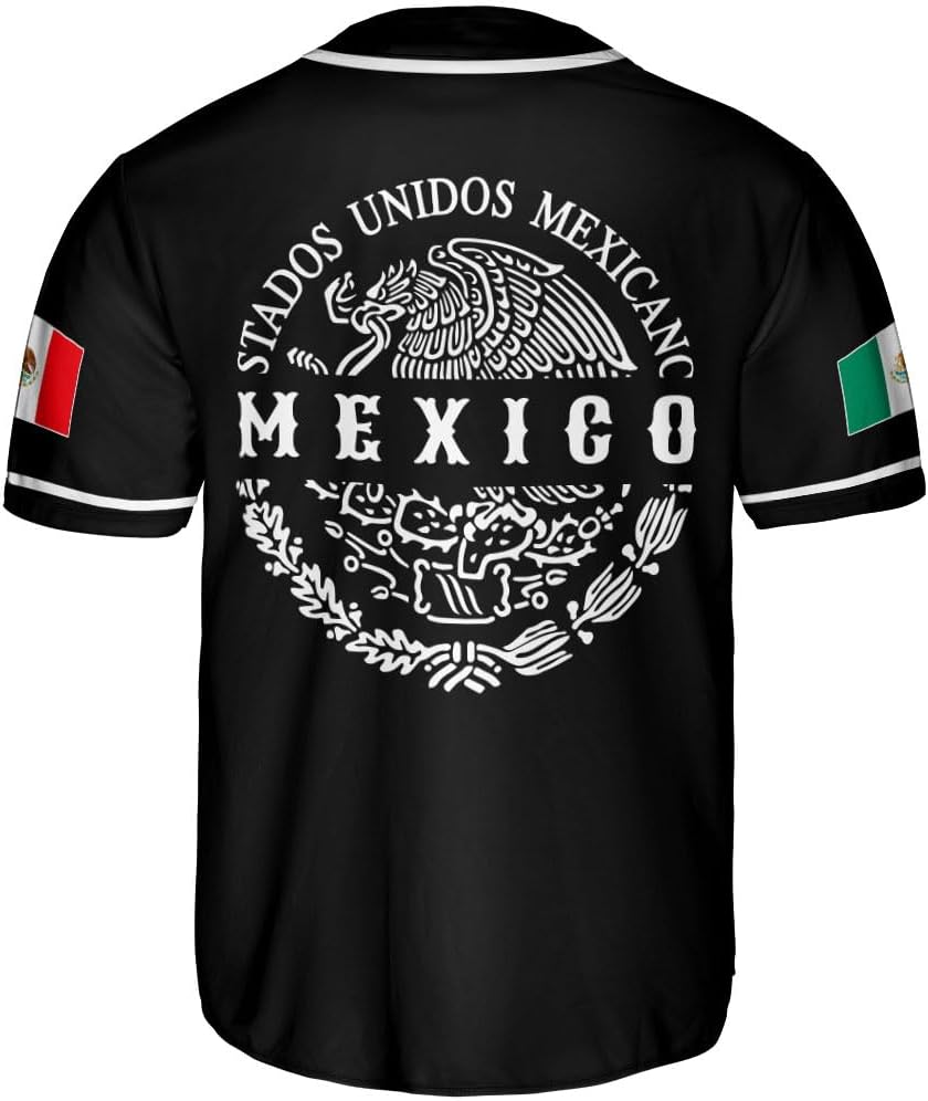 Maillot de baseball mexicain, maillot drapeau du Mexique pour homme et femme, aigle mexicain unisexe chemise cadeaux de sport - Image 3