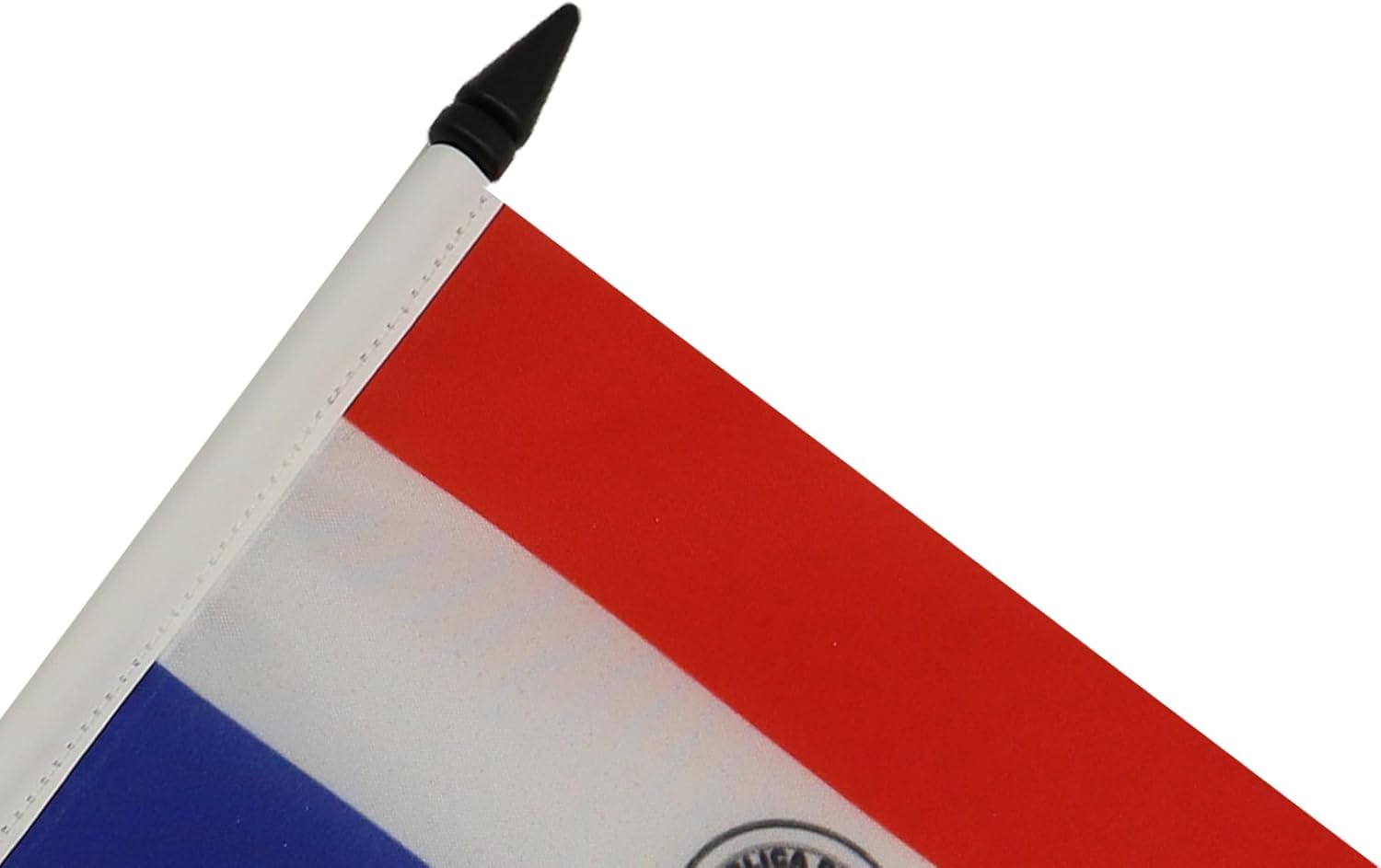 AZ FLAG - Drapeau De Table Paraguay 21x14 cm - Petit Drapeau Paraguayen De Bureau 100% Polyester Avec Hampe De 25cm Et Socle En Plastique Noir - Image 4