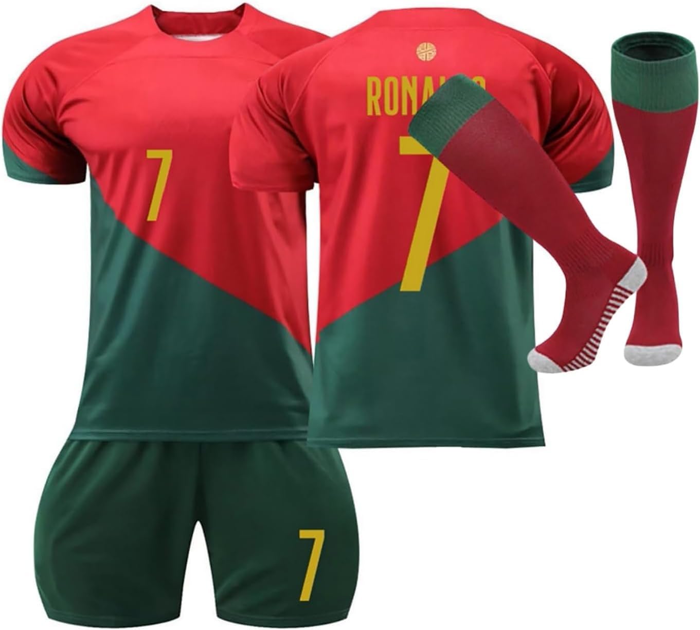 Maillot de Foot Enfant de L'équipe 2024/2025 Home Away Soccer Jeyser Ensemble Garçon Vêtements de Football Tee Shirt Short avec Chaussette Cadeau