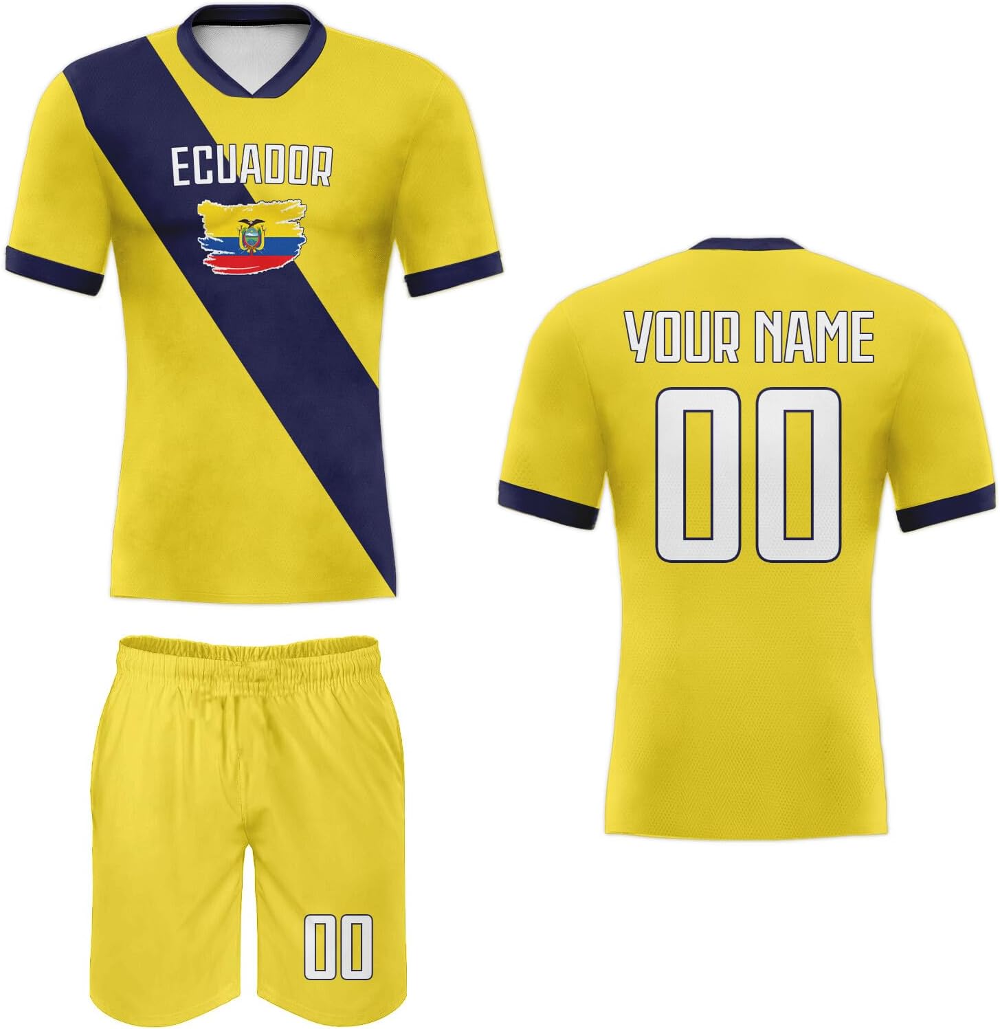 Ensemble de maillot de football personnalisé 2023/24, maillot de football et short avec nom personnalisé et logo de l'équipe pour homme, femme, adolescent, enfant
