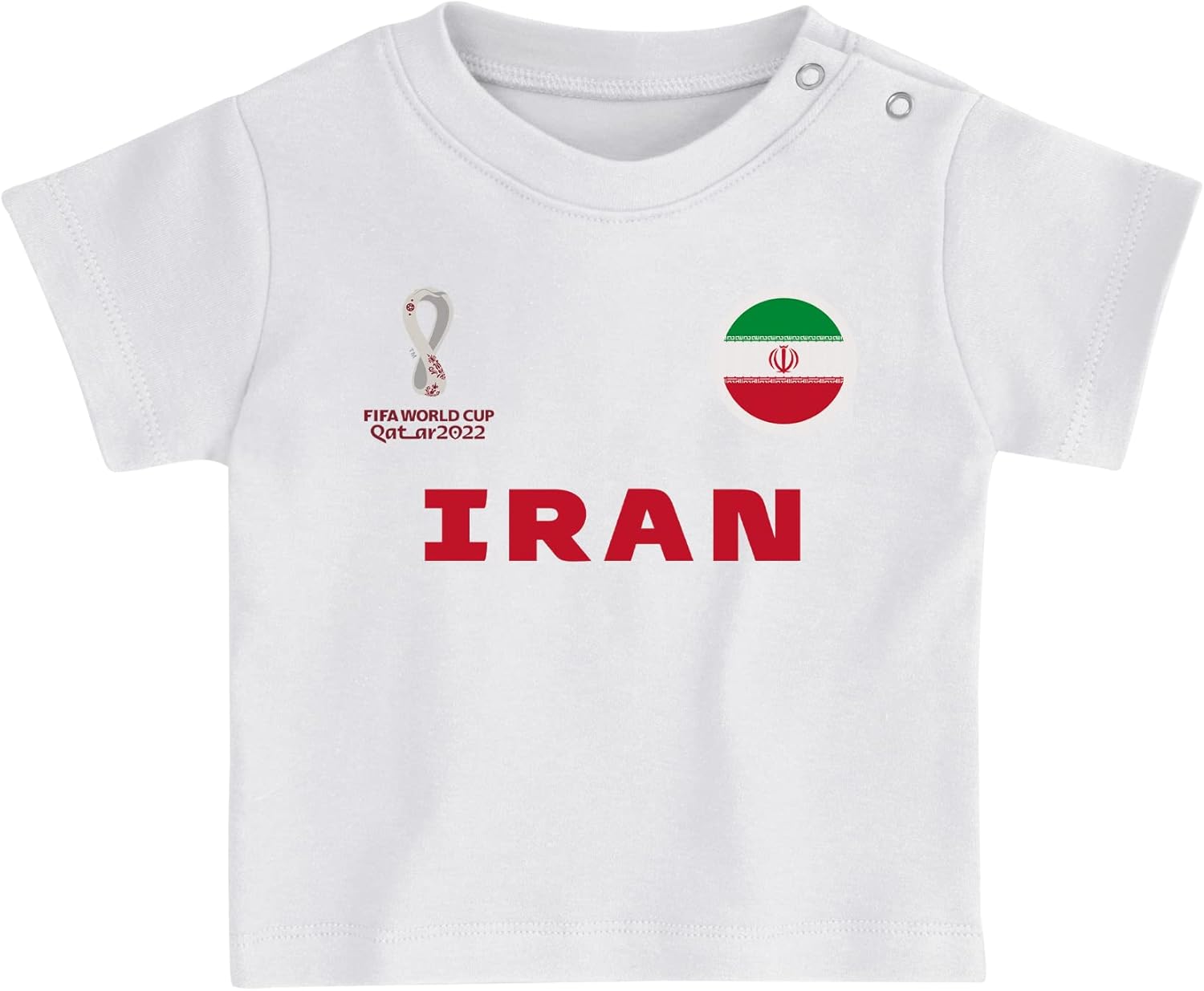FIFA Ensemble T-shirt et Short Officiel de la Coupe du Monde de la 2022 – Iran – Extérieur Ensemble t-shirt et short de campagne Mixte enfant (lot de 1) - Image 2