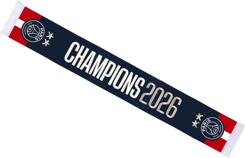 PSG Echarpe Champions 2026-2 étoiles - Collection officielle PARIS SAINT GERMAIN
