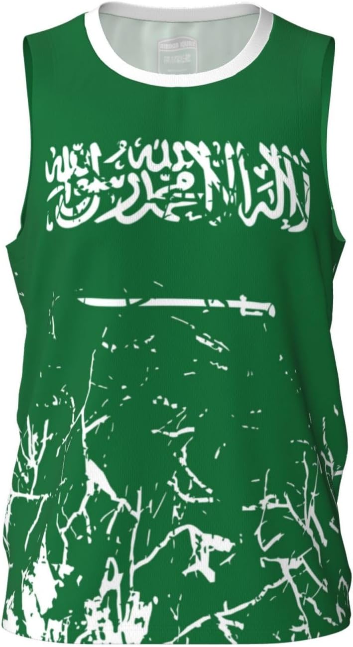 Maillot de basket-ball grain drapeau de l'Arabie Saoudite Team Up Sports 3D Full Print Design Maillots - Image 3