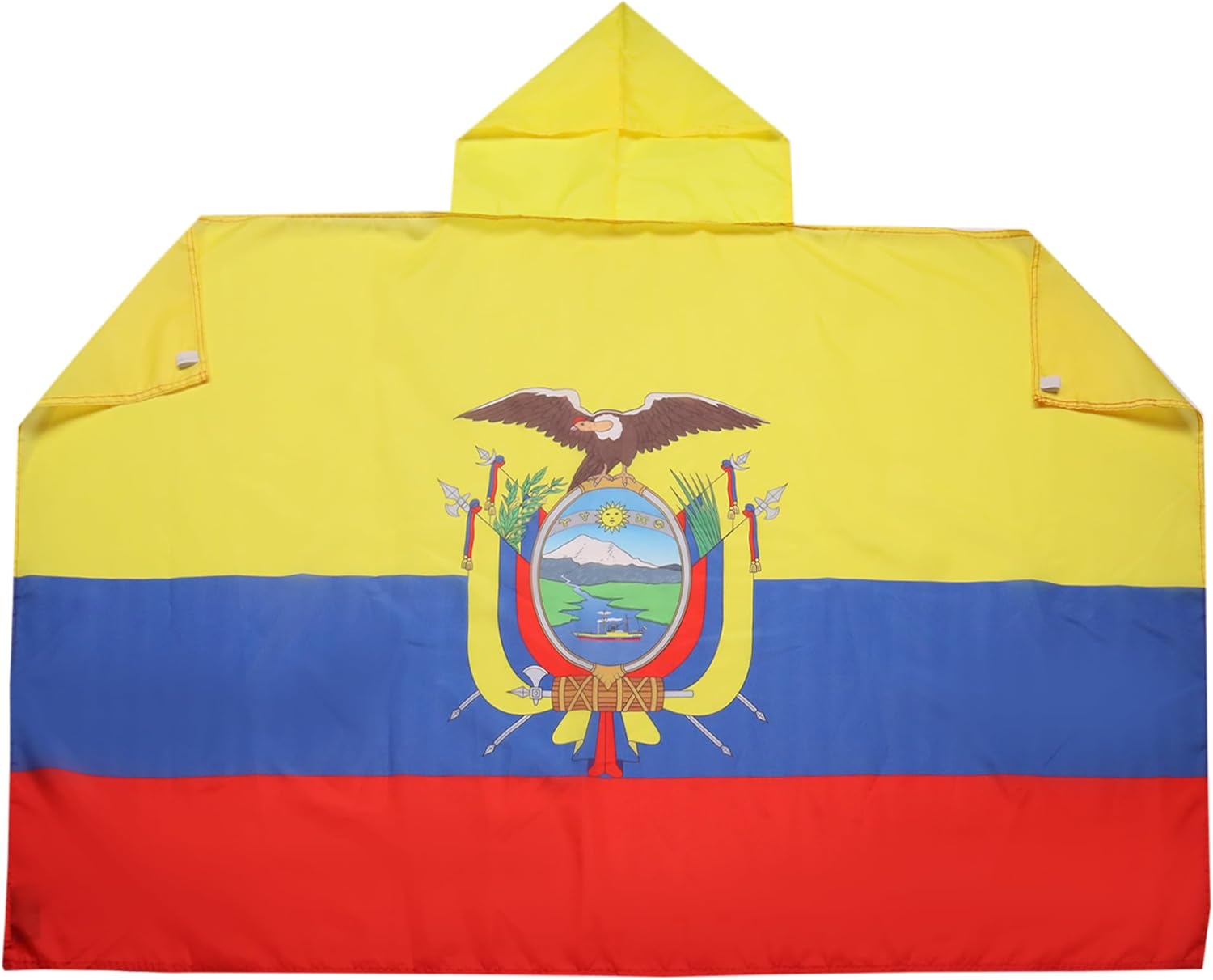 AZ FLAG Drapeau Equateur 150x90 cm - Cape Drapeau Équatorien 100% Polyester Avec Manches Intégrées - Body Flag 80g