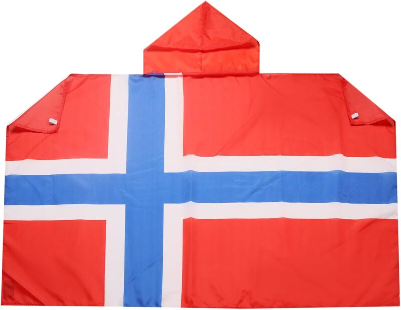 AZ FLAG Drapeau Norvège 150x90 cm - Cape Drapeau Norvégien 100% Polyester Avec Manches Intégrées - Body Flag 80g