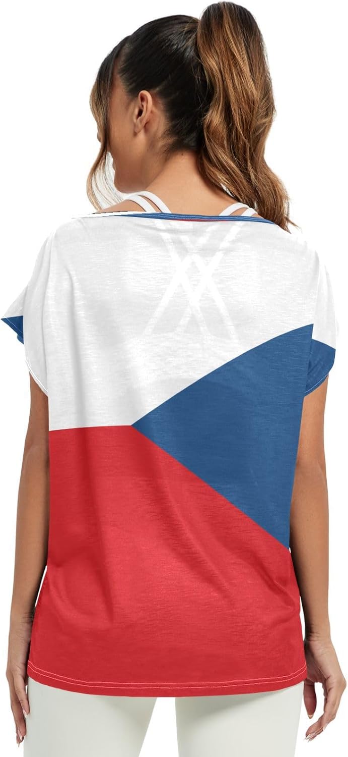 GuoChe T-shirt d'été à manches chauve-souris pour femme - Grande taille - Cache-maillot de plage S - Image 2