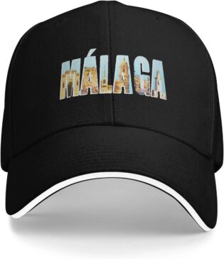 Malaga Spain 3 Camping Baseball Caps Mens Custom Snapback Cap Womens Summer Sunscreen Hat