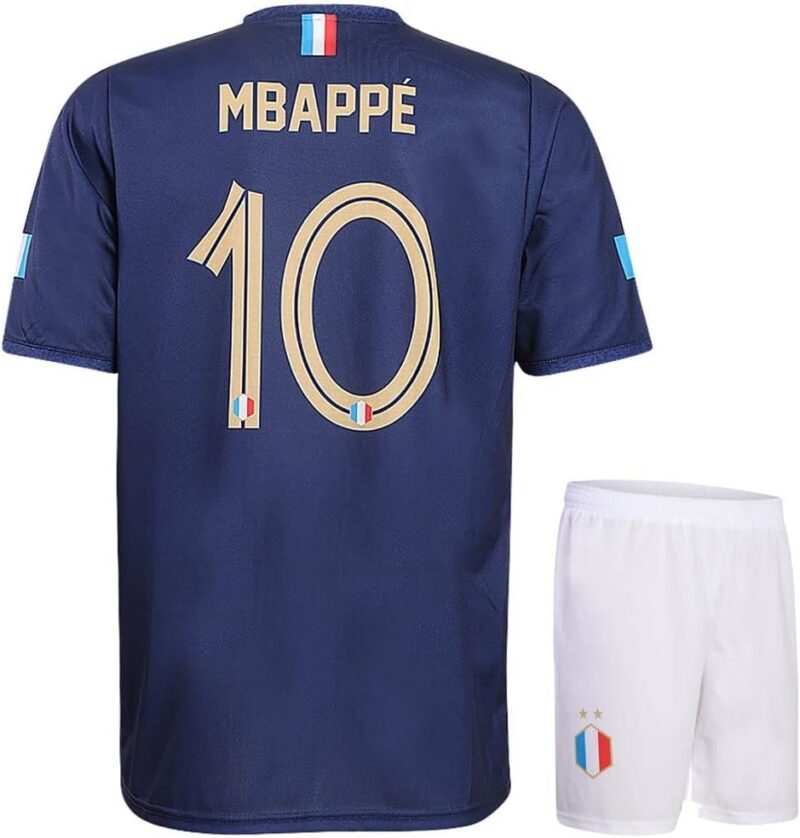 Maillot Mbappe Enfant - Maillot de Foot France Football Domicile - 2026 - Enfant et Adultes - Ensemble Foot