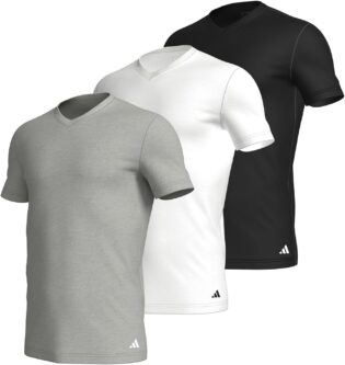 61s6y-QA8SL._AC_SL1500_.jpg Adidas V Neck Shirt (3pk) Couche de Base supérieure Homme