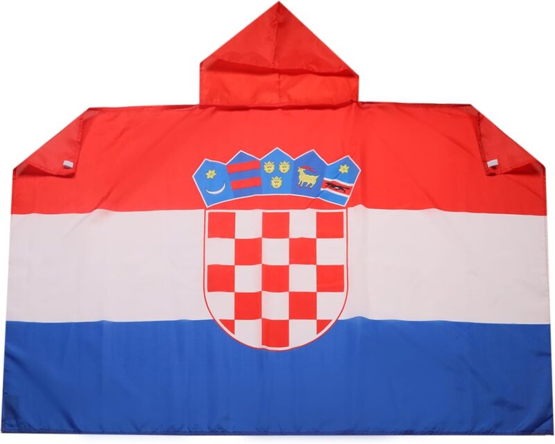 AZ FLAG Drapeau Croatie 150x90 cm - Cape Drapeau Croate 100% Polyester Avec Manches Intégrées - Body Flag 80g