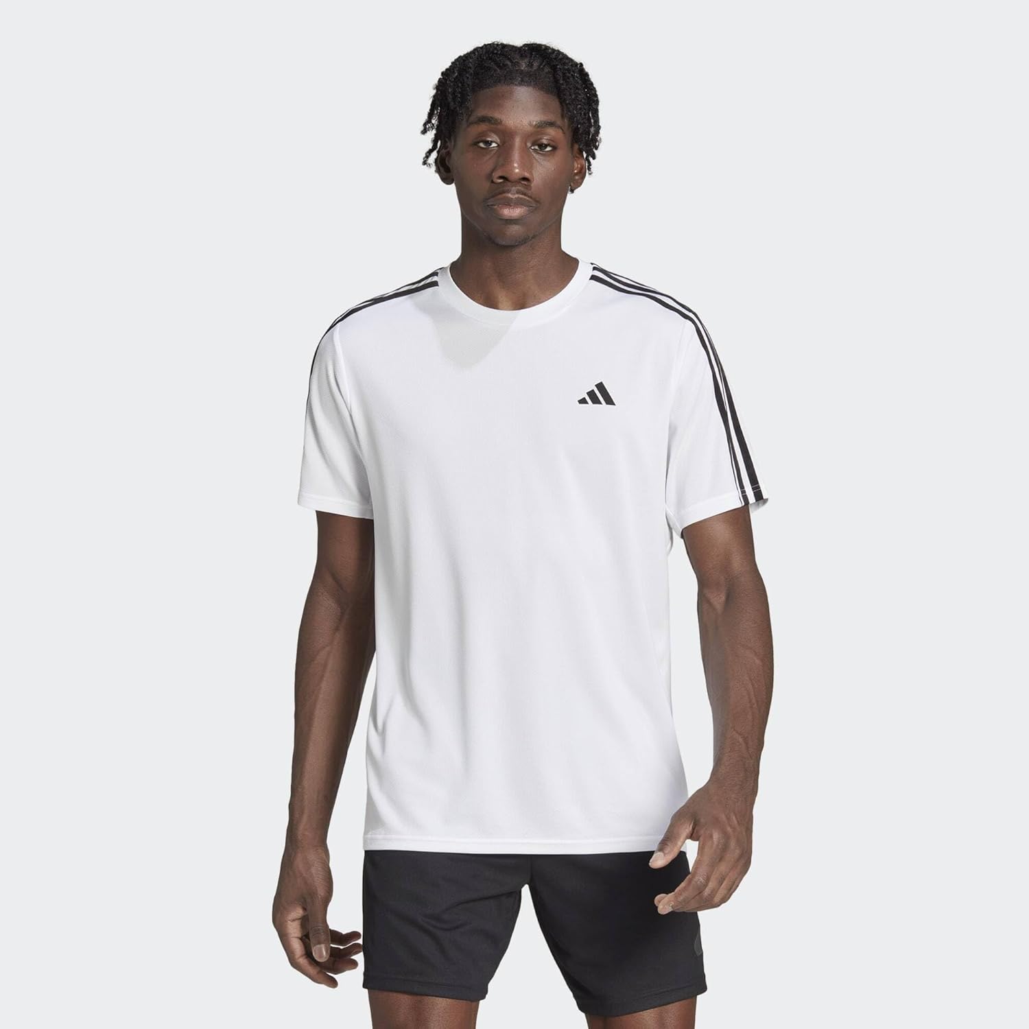 adidas Men's T-Shirt de Training Train Essentials 3-Stripes - Image 2