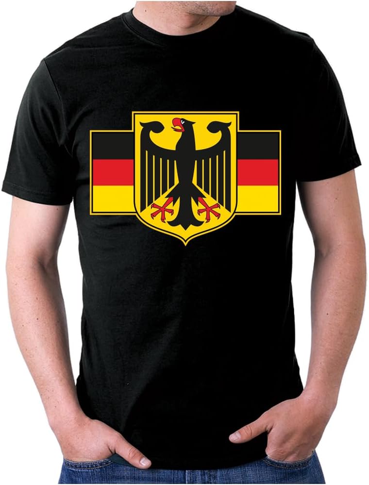 T-Shirt Homme Vintage Drapeau Allemagne, Tee-Shirt rétro Homme Patriotique Design Allemand, Idée Cadeau Allemagne Coupe Classique - Image 2