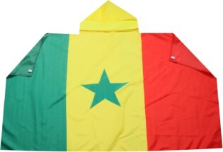 AZ FLAG Drapeau Sénégal 150x90 cm - Cape Drapeau Sénégalais 100% Polyester Avec Manches Intégrées - Body Flag 80g