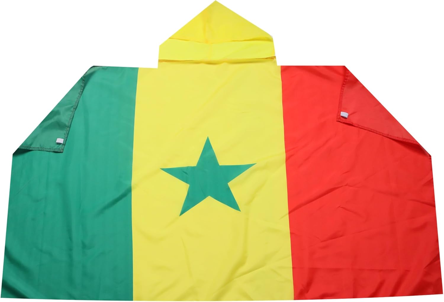 AZ FLAG Drapeau Sénégal 150x90 cm - Cape Drapeau Sénégalais 100% Polyester Avec Manches Intégrées - Body Flag 80g