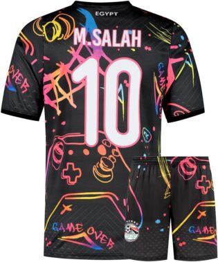 61wgi0tinEL._AC_SL1000_.jpg Egypte Maillot De Foot Salah - Gaming - Enfant et Adulte - Ensemble Foot