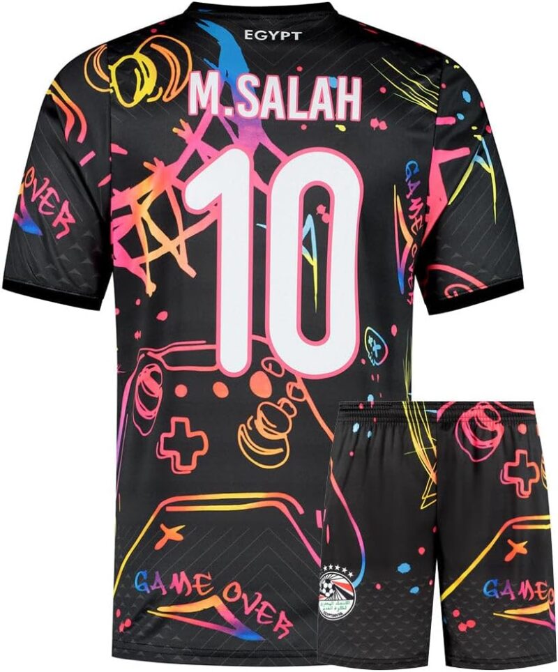 Egypte Maillot De Foot Salah - Gaming - Enfant et Adulte - Ensemble Foot