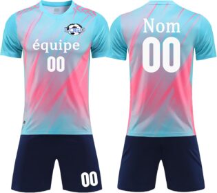 61xw1QHTtTL._AC_SL1500_.jpg OPUTWDF Ensemble Foot Enfant Personnalisé Maillot de Foot Enfant Nom Personnalisé Numéro Logo