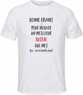 61yLQdMNAJL._AC_SL1500_.jpg Planetee Maillot de Sport Homme Suisse Ca n'existe Pas Homme - T-Shirt Respirant Polyester Manches Courtes - Cadeau Sportif Anniversaire Noël Fête des Pères