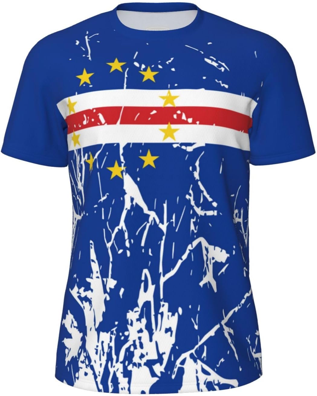 Maillot de Sport en imprimée en 3D avec Drapeau du Cap-Vert, idéal pour la Course à Pied, Le vélo, Le Football, Le Tennis et Le Fitness. - Image 2