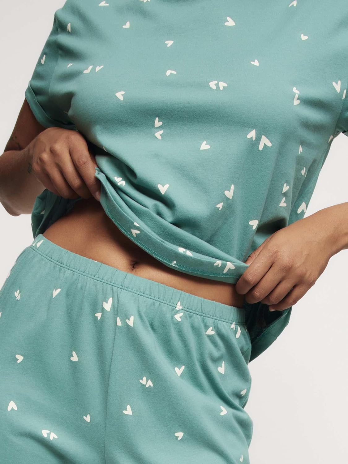 Marks & Spencer Pyjama Imprimé Femme à Haute Teneur en Coton, Coupe Standard, Taille Élastiquée - Image 4