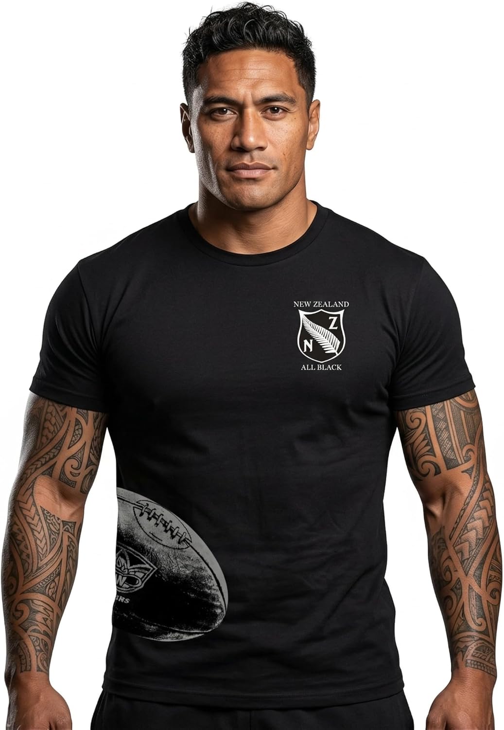 Dirty Ray Rugby New Zealand t-Shirt Homme KRB3 - Image 2